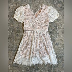 White Lace Mini Dress